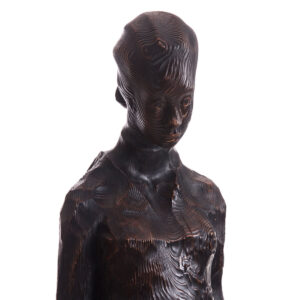 Holzskulptur Schwabenkind von Bildhauer Michael Tolloy